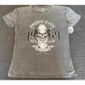 Dingo Western Music City Skull T-Shirt 1969 - Size L
